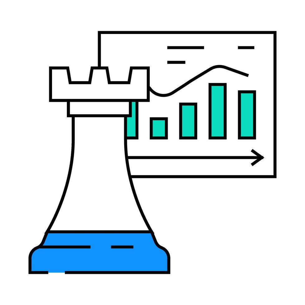 investment strategy financial advisor icon color illustration vector