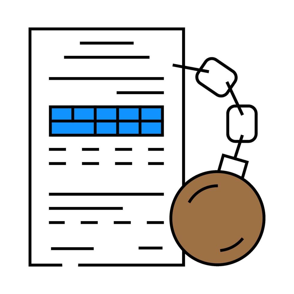 debt management financial advisor icon color illustration vector