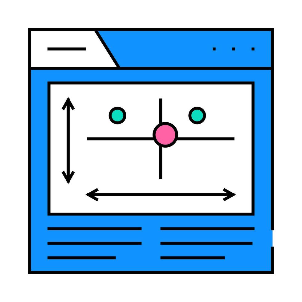 competitor analysis seo icon color illustration vector