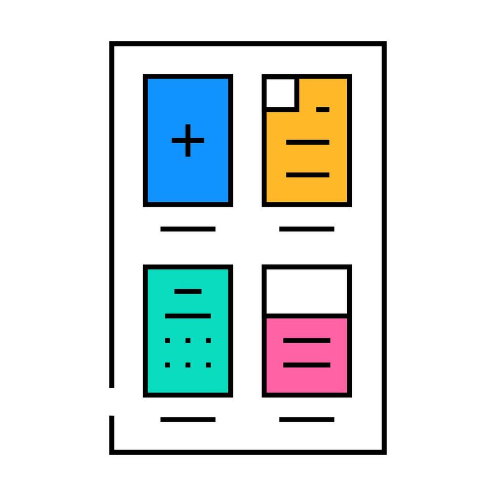 document templates technical writer icon color illustration vector