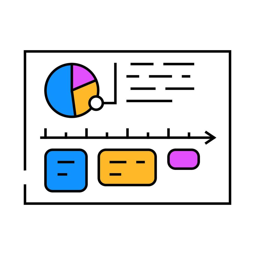 audit time management icon color illustration vector