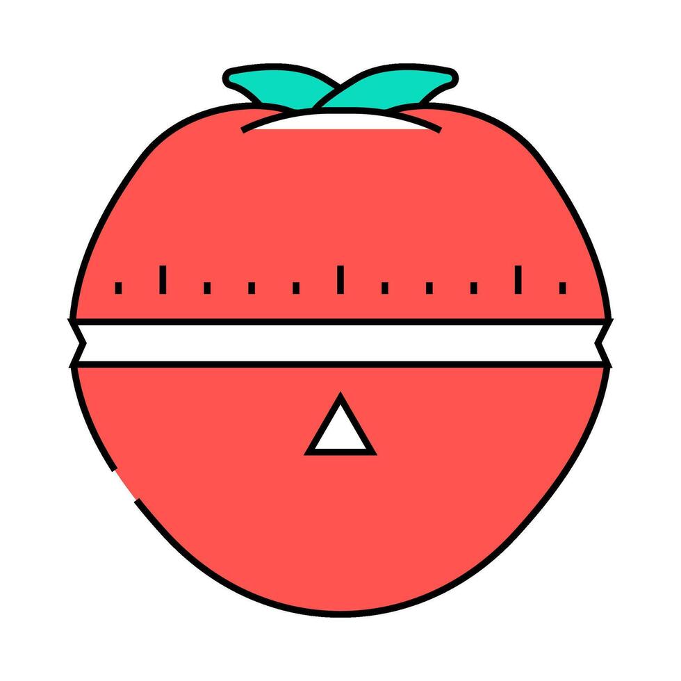 pomodoro technique time management icon color illustration vector