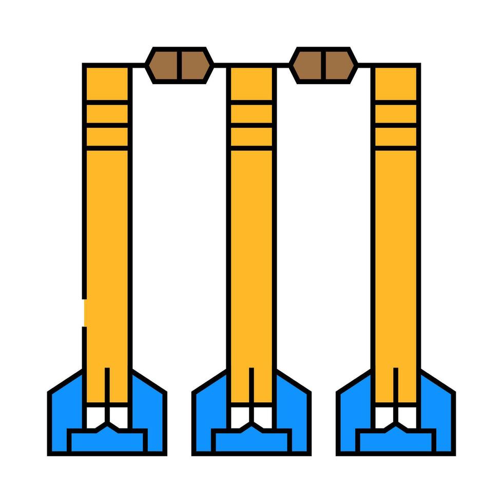 wicket croquet game icon color illustration vector
