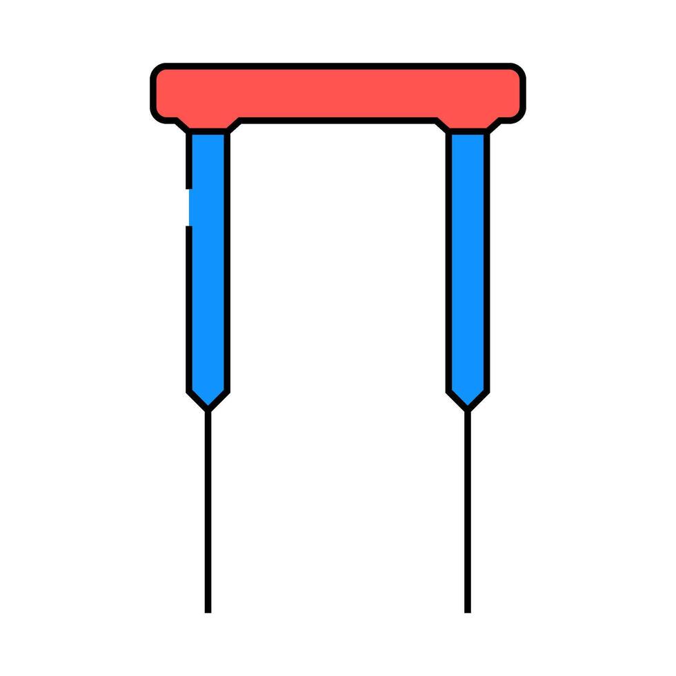 hoop croquet game icon color illustration vector