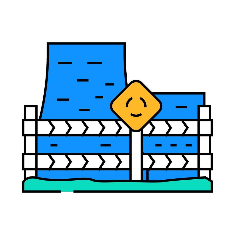 safety nuclear energy icon color illustration vector