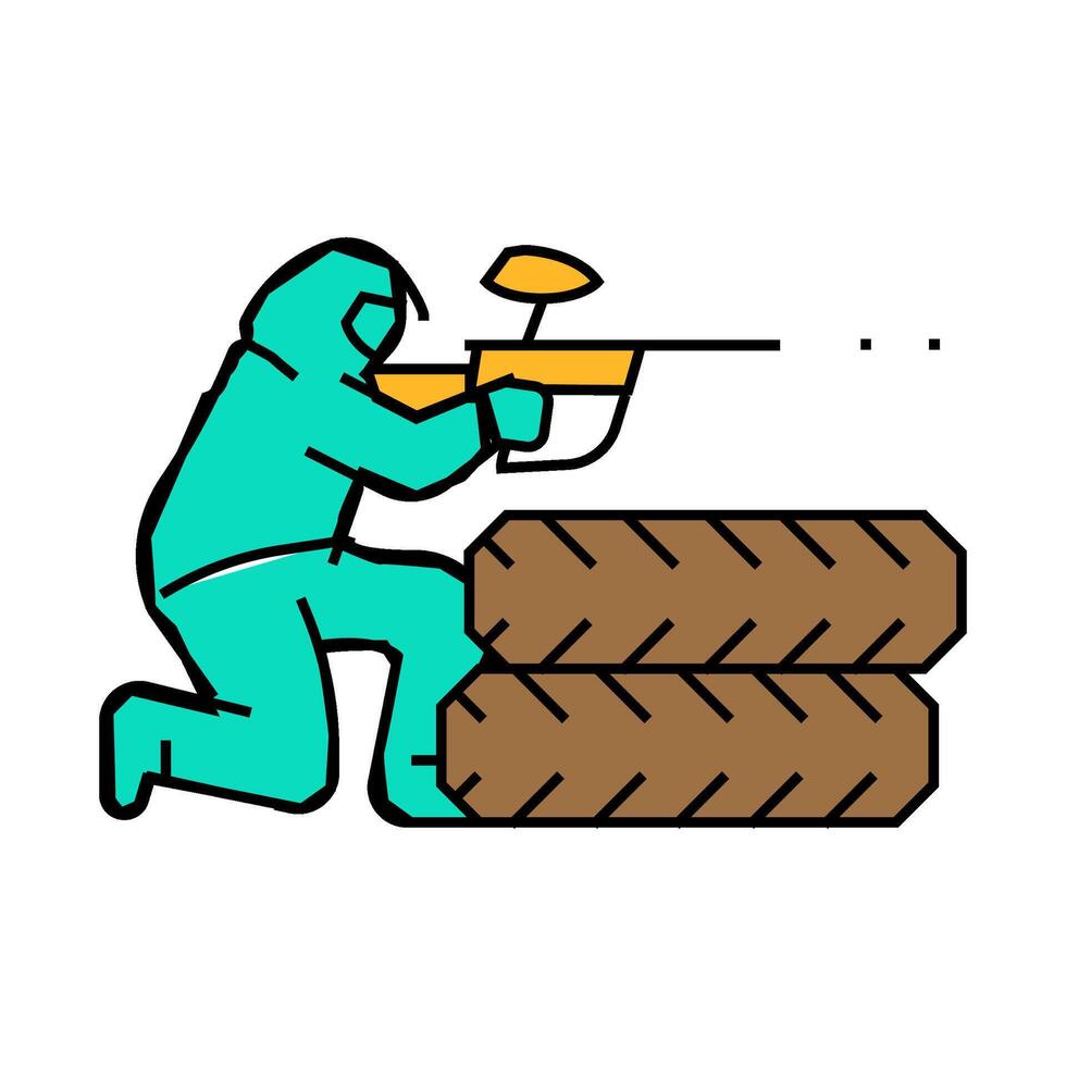 game paintball icon color illustration vector