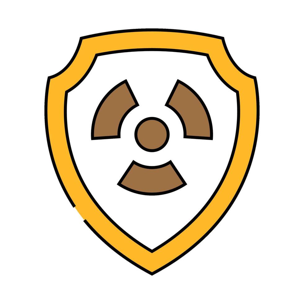 security nuclear energy icon color illustration vector