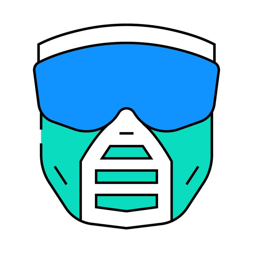 mask paintball game icon color illustration vector