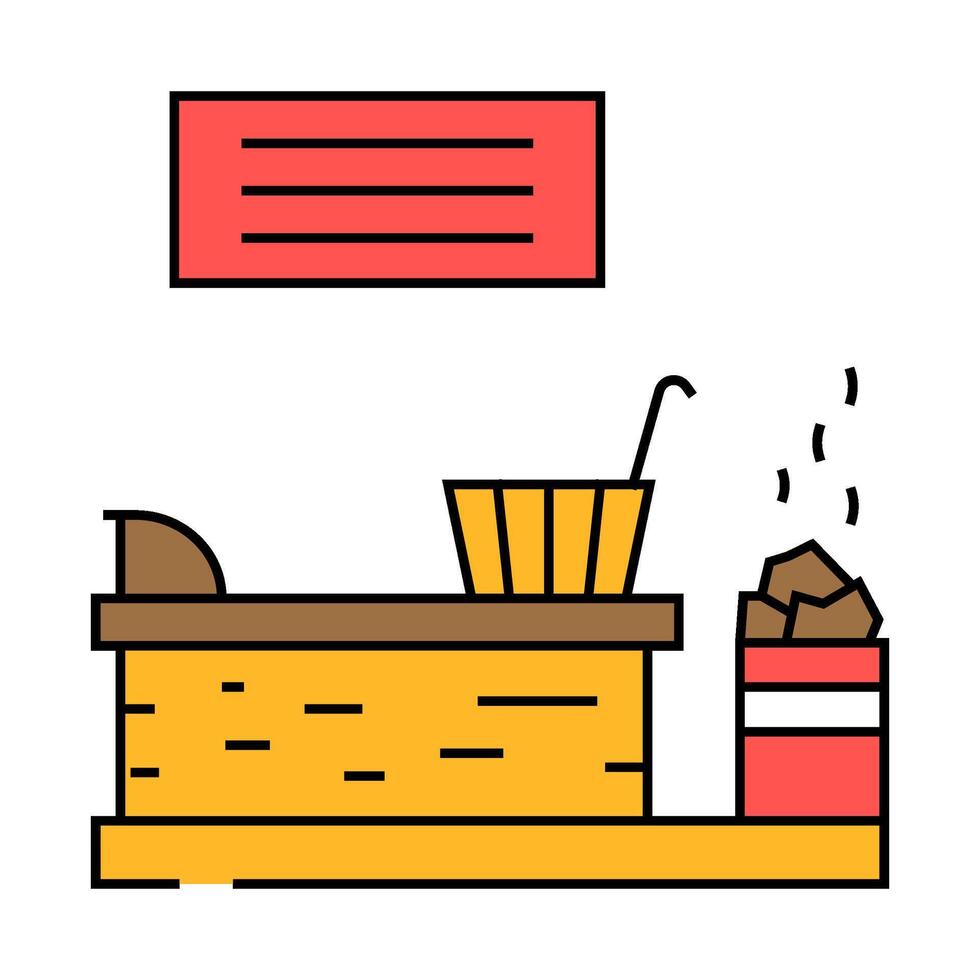 steam room icon color illustration vector