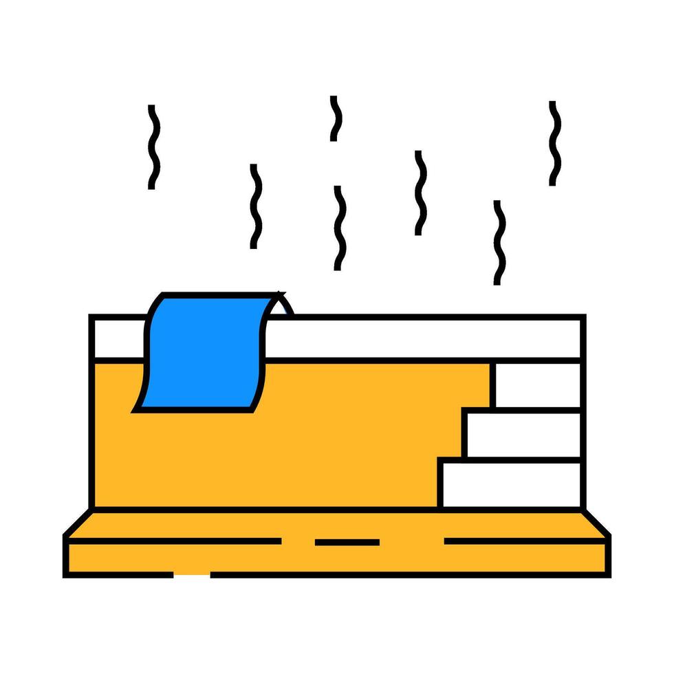 bathing sauna icon color illustration vector