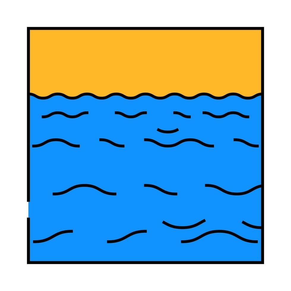ocean waves tidal power icon color illustration vector