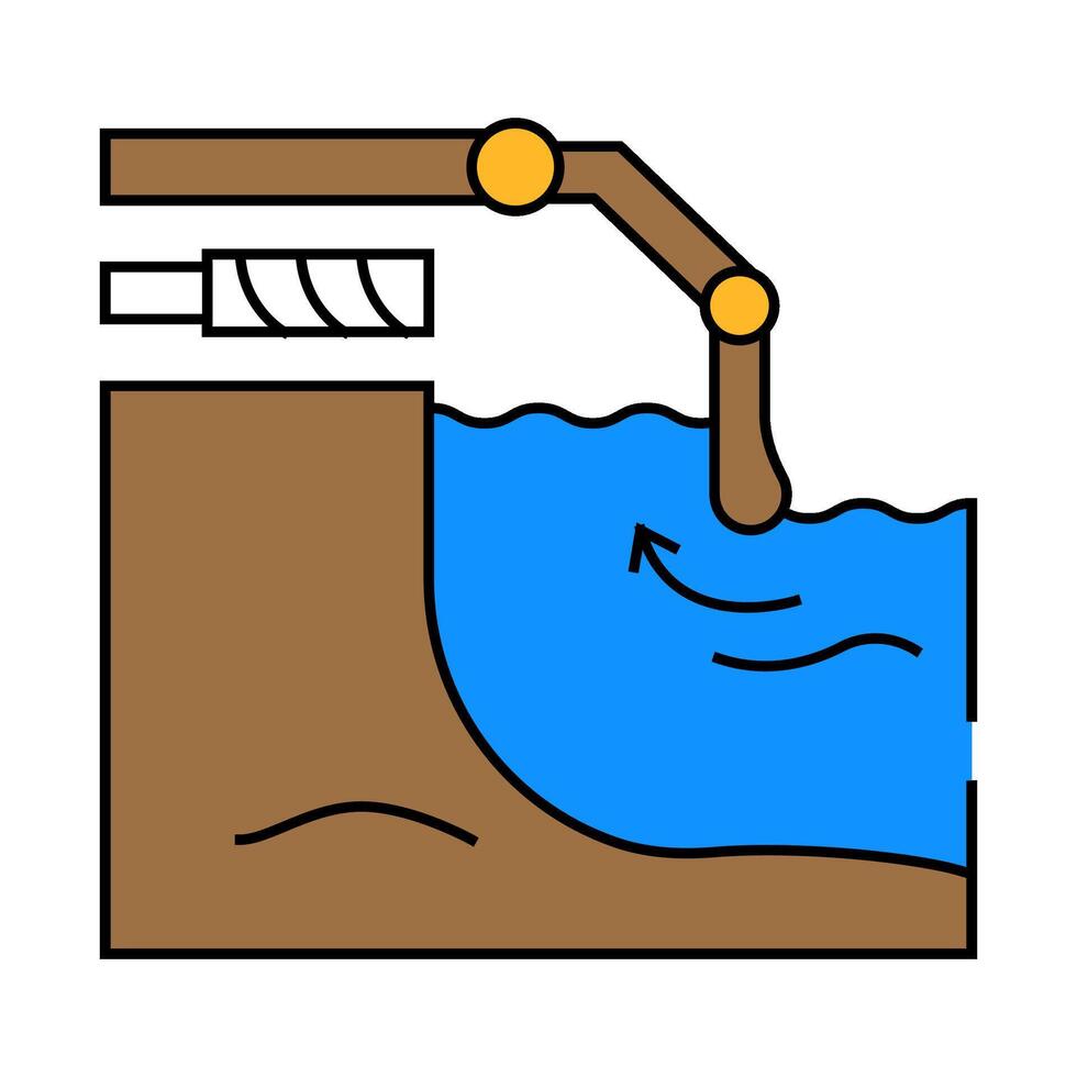 wave energy harvesting icon color illustration vector