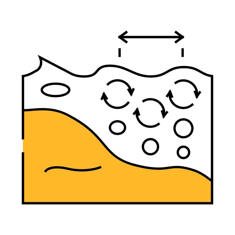 current generator tidal power icon color illustration vector