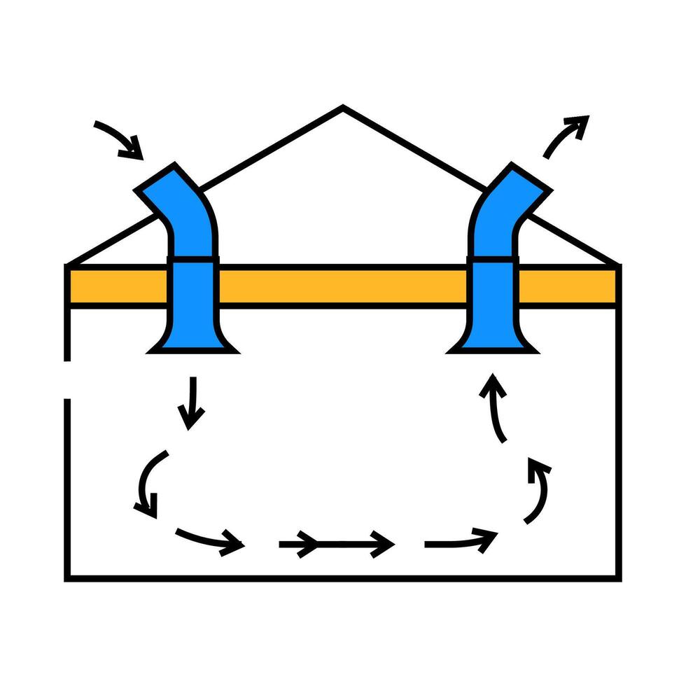 mechanical ventilation icon color illustration vector