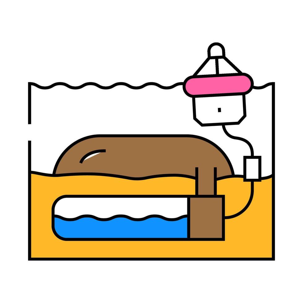 wave energy storage icon color illustration vector