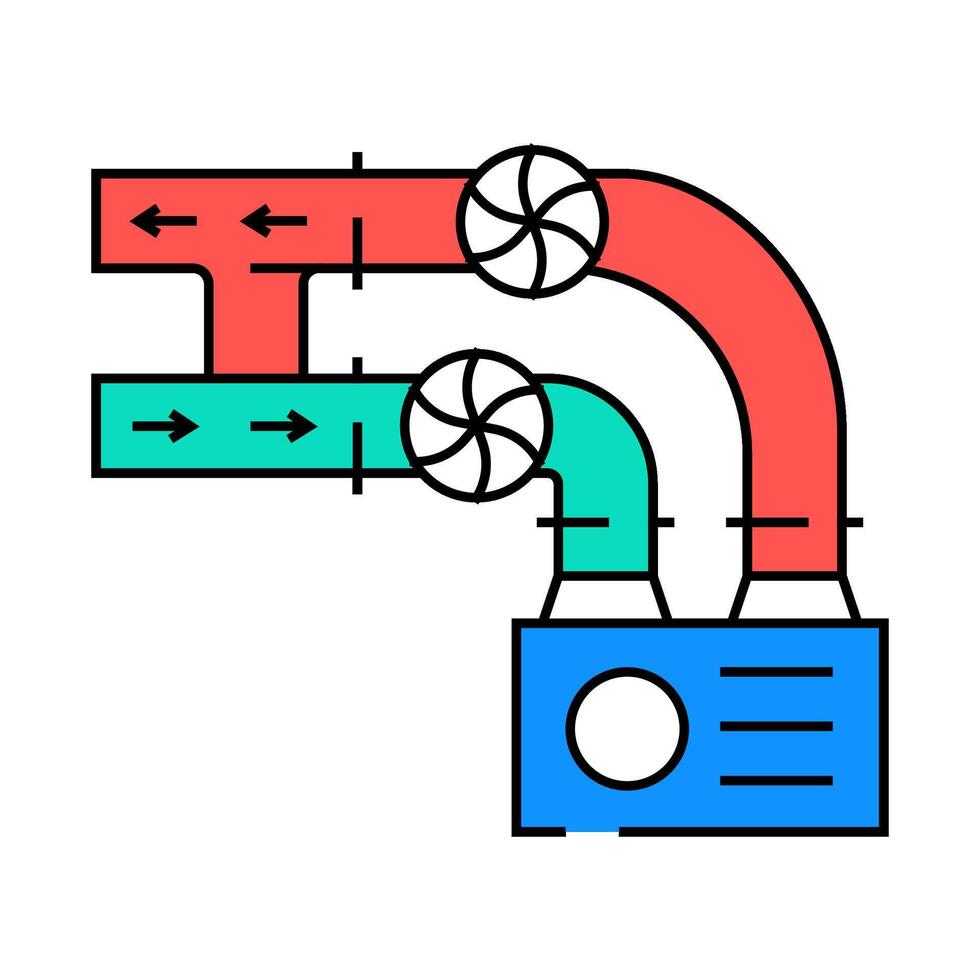 ventilation system icon color illustration vector