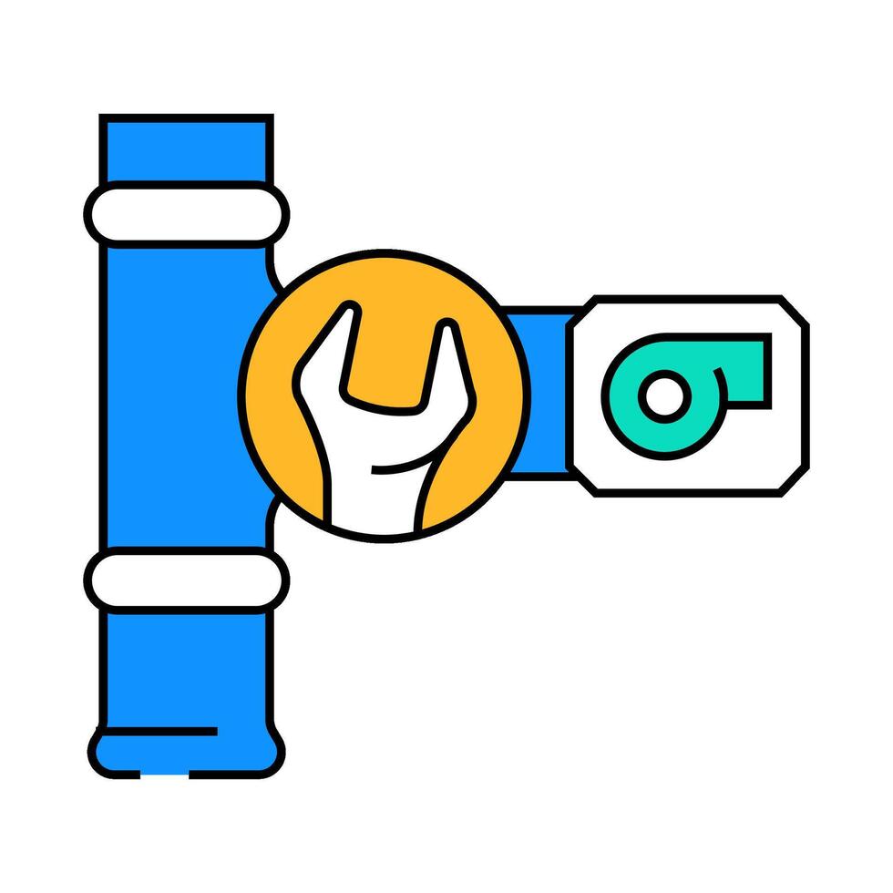 air change per hour ach icon color illustration vector