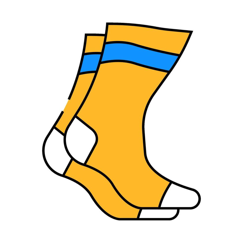 athletic socks clothing icon color illustration vector