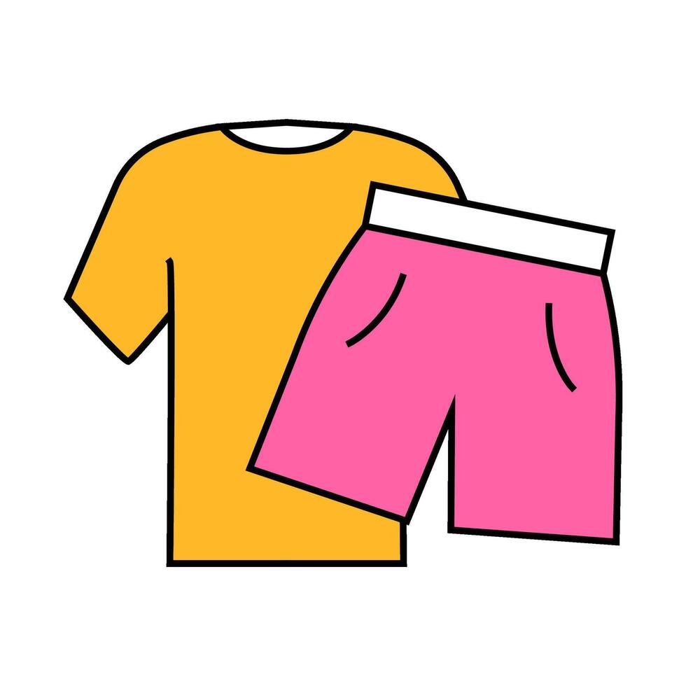 workout attire icon color illustration vector