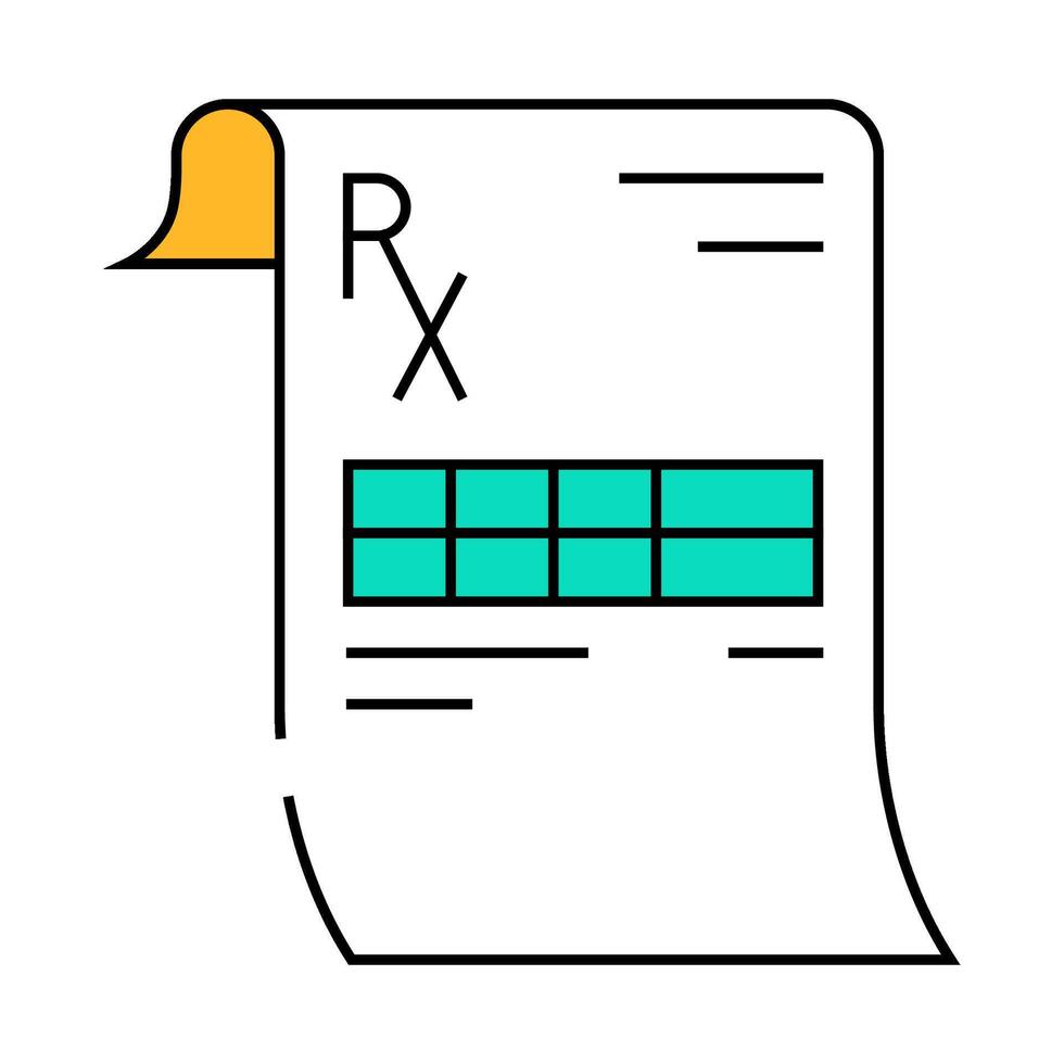 prescription drugs medicines icon color illustration vector