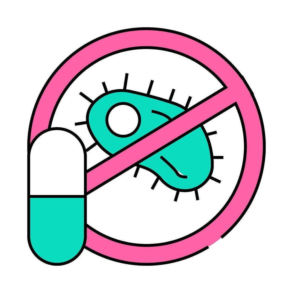 antibiotics medicines pharmacy icon color illustration vector