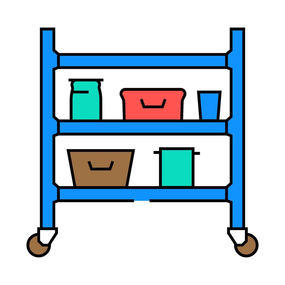 shelving restaurant equipment icon color illustration vector
