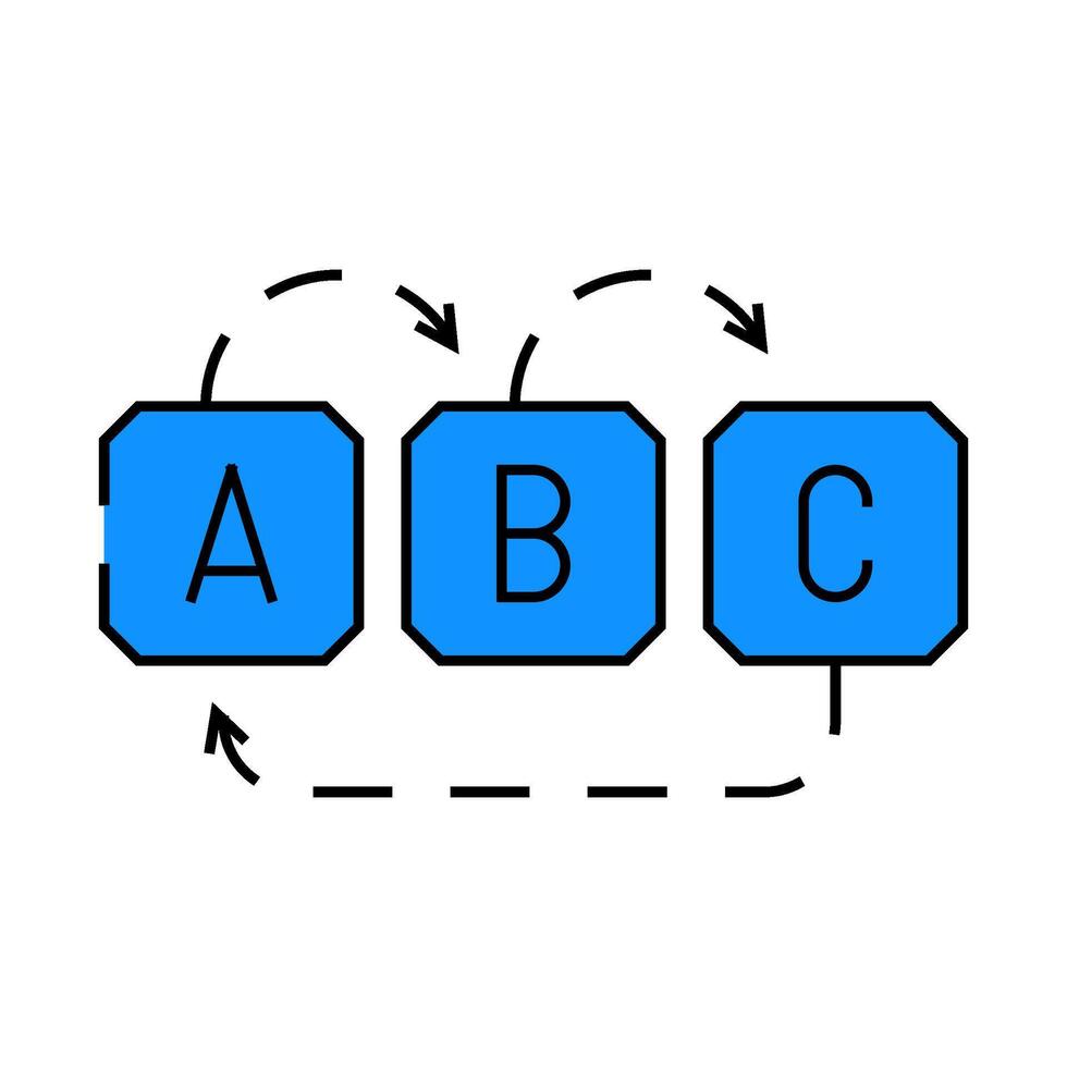 redirect chain seo icon color illustration vector
