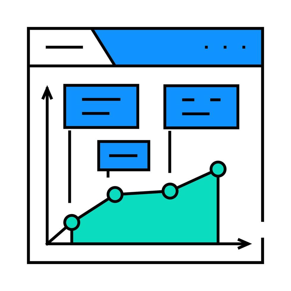 evergreen content seo icon color illustration vector
