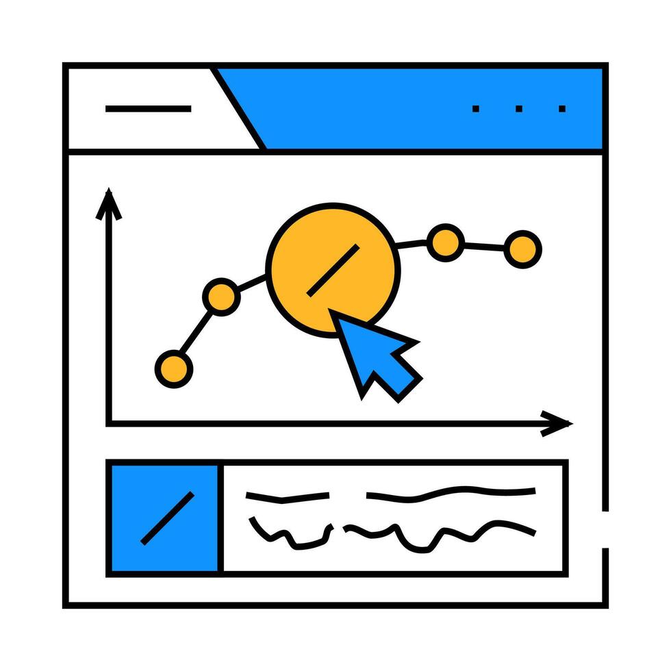 organic click through rate seo icon color illustration vector