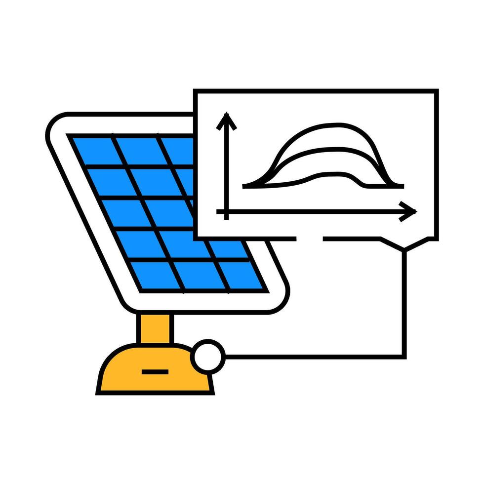 energy efficiency solar panel icon color illustration vector