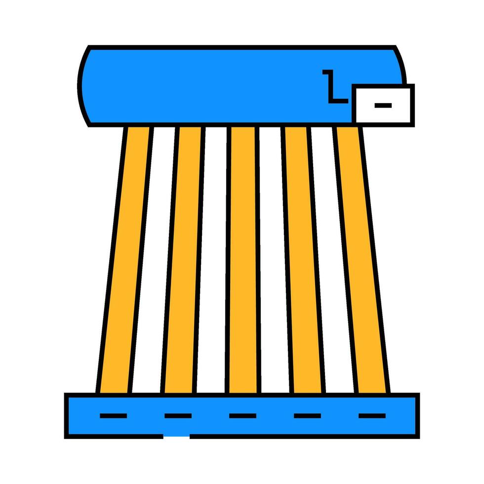 heating solar panel icon color illustration vector