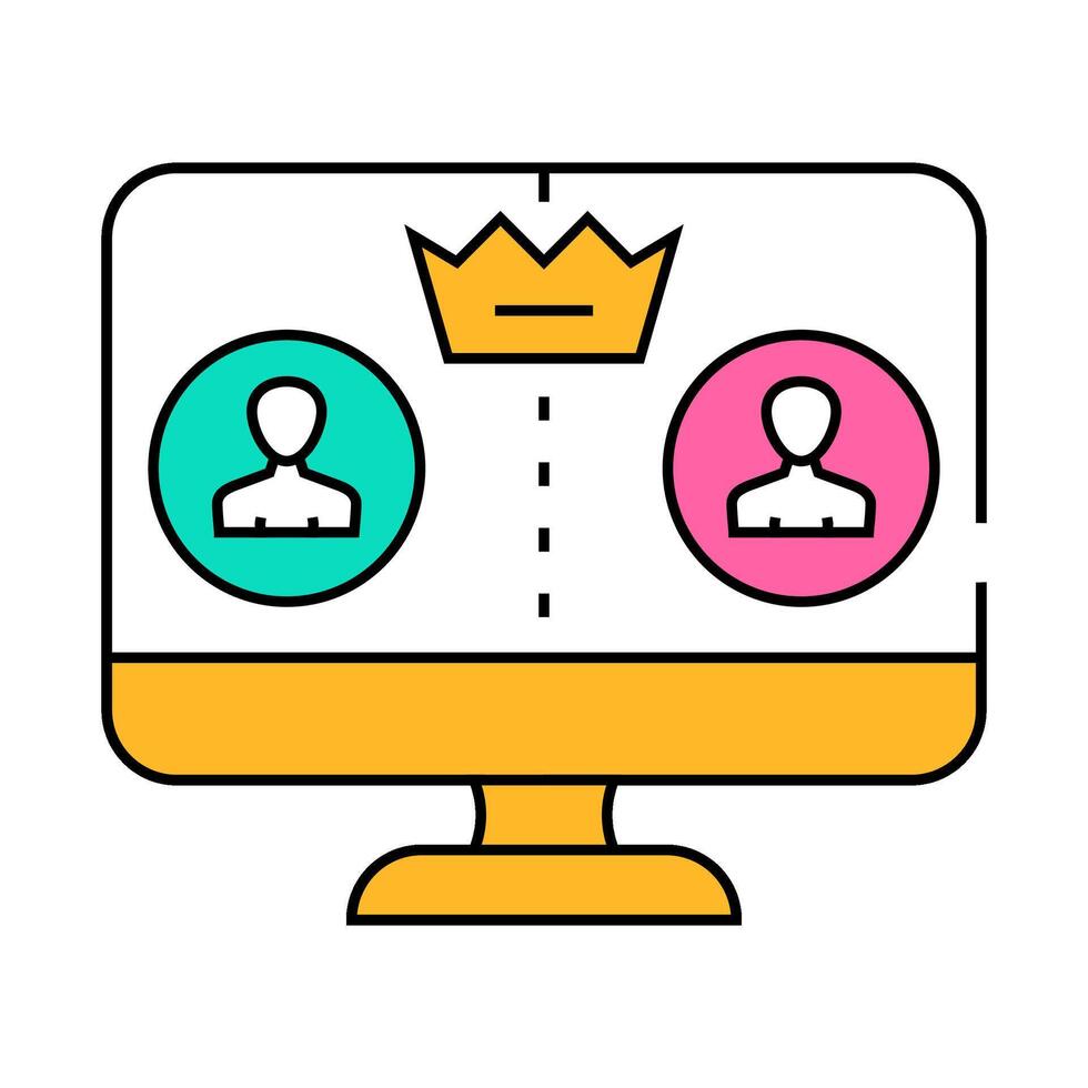 moderator control icon color illustration vector