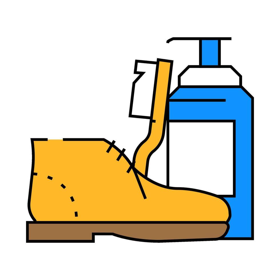 suede cleaning icon color illustration vector