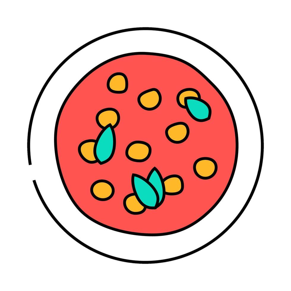 chana masala indian cuisine icon color illustration vector