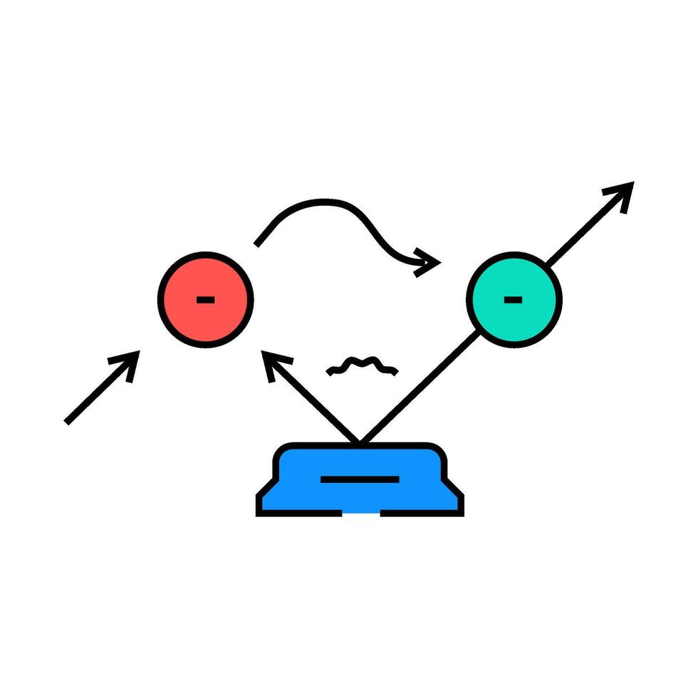 teleportation quantum technology icon color illustration vector