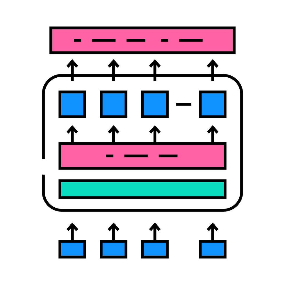 bert bidirectional encoder representations transformers icon color illustration vector