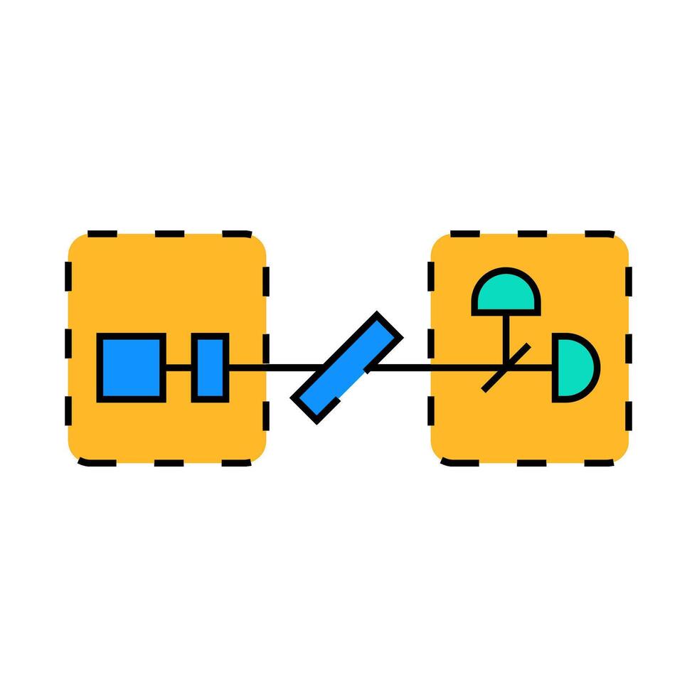 communication quantum technology icon color illustration vector