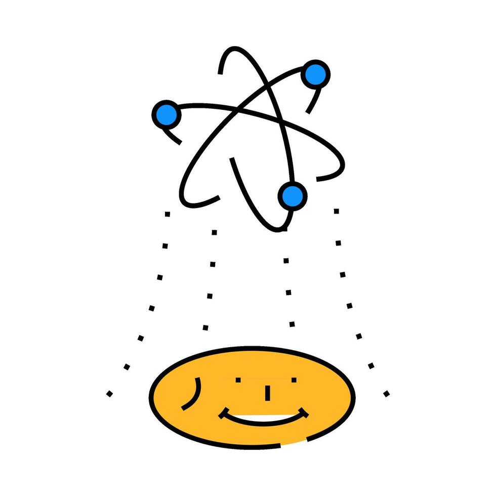 holography quantum technology icon color illustration vector