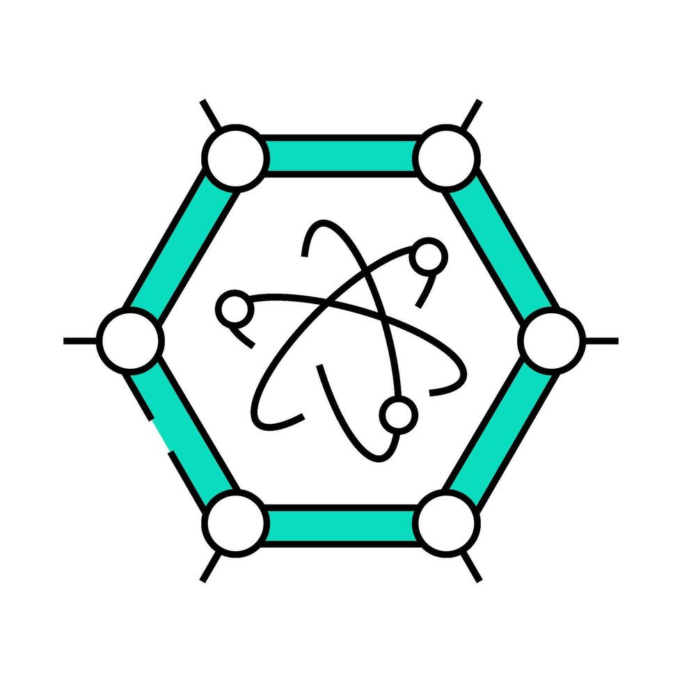 materials quantum technology icon color illustration vector