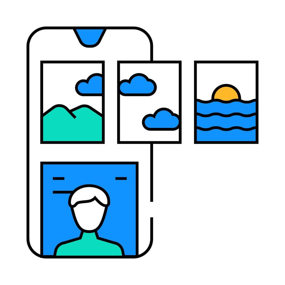 web stories seo icon color illustration vector