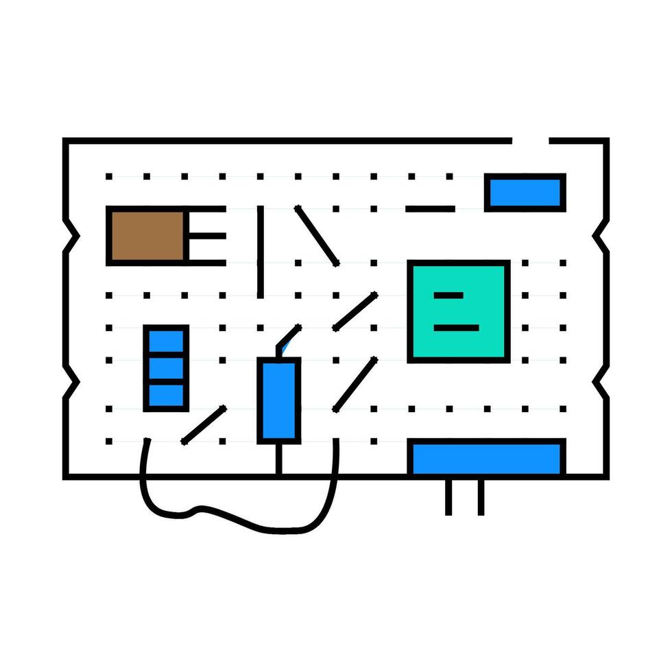 diy electronics tech enthusiast icon color illustration vector