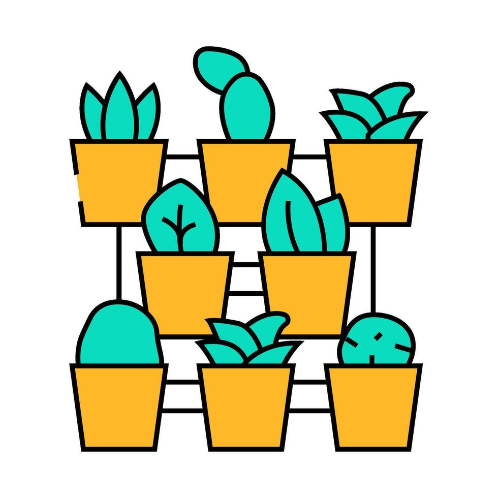 vertical gardening urban icon color illustration vector