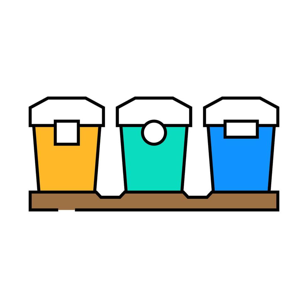 segregation waste sorting icon color illustration vector