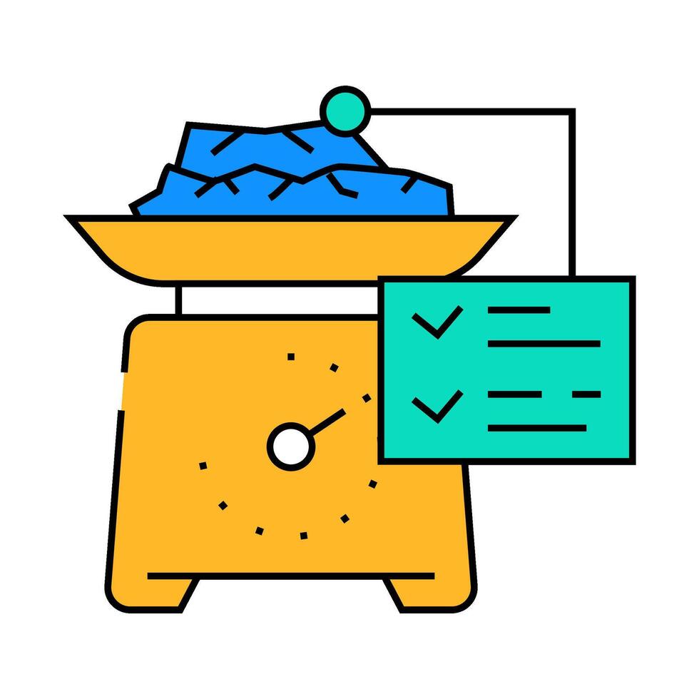 metal recycling waste sorting icon color illustration vector