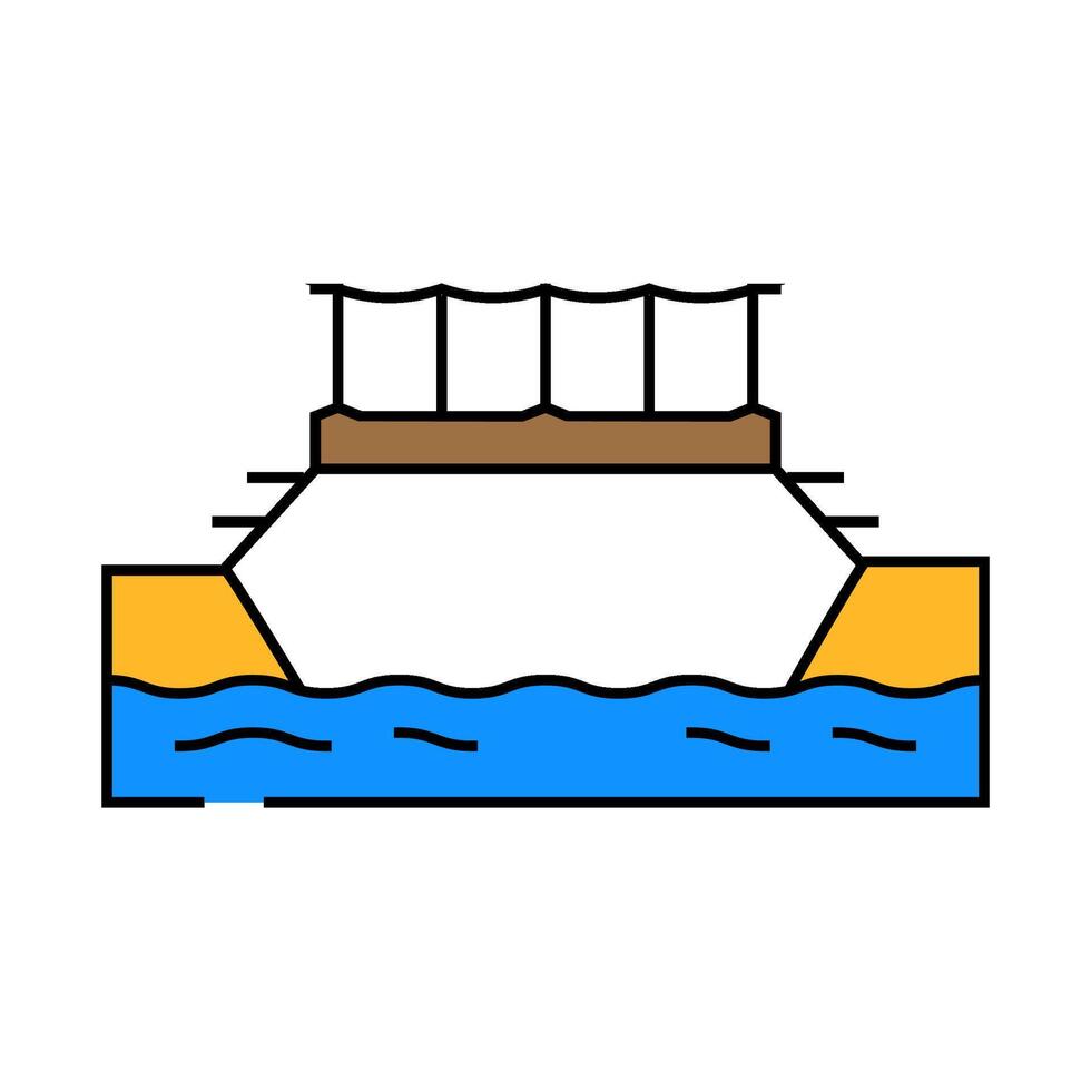 footbridge bridge icon color illustration vector
