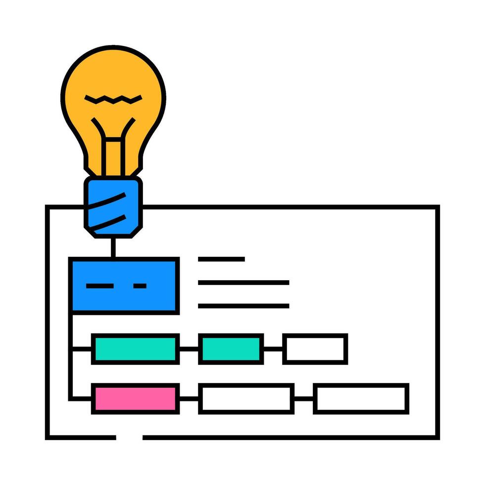 intellectual property management icon color illustration vector