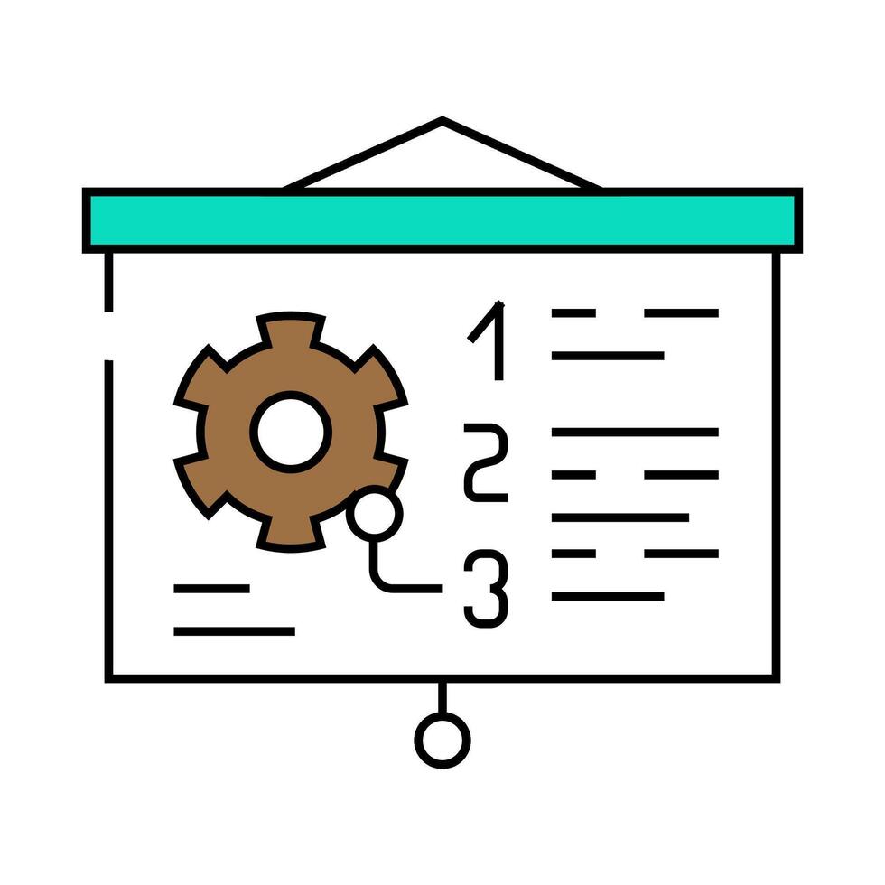 user training analyst icon color illustration vector