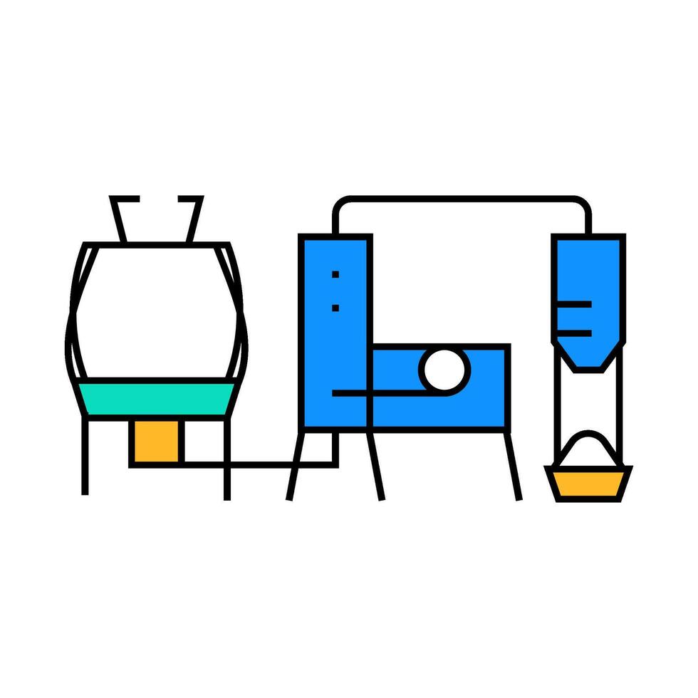 production wood pellets icon color illustration vector