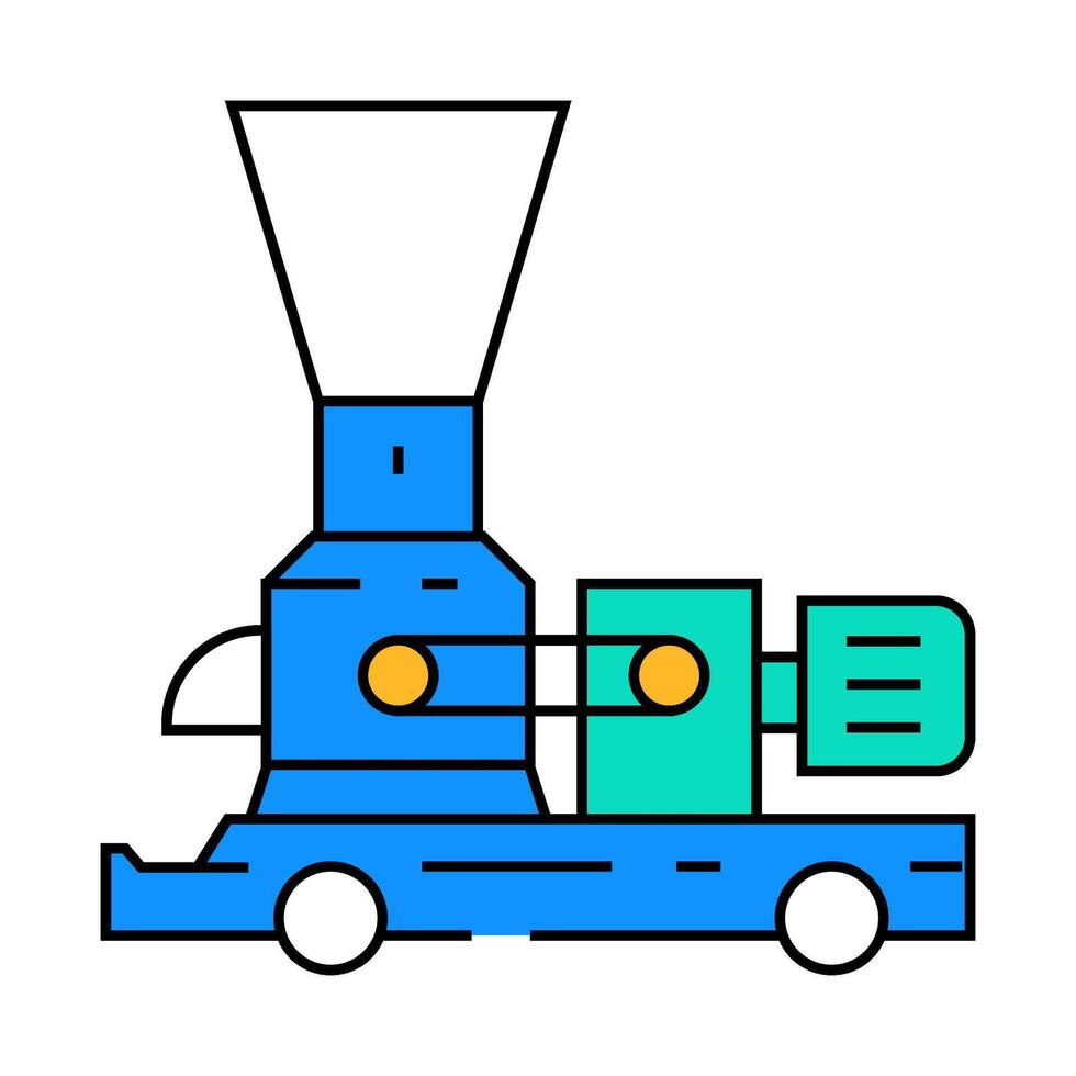 pellet mill wood pellets icon color illustration vector