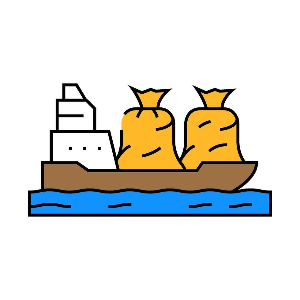 export wood pellets icon color illustration vector